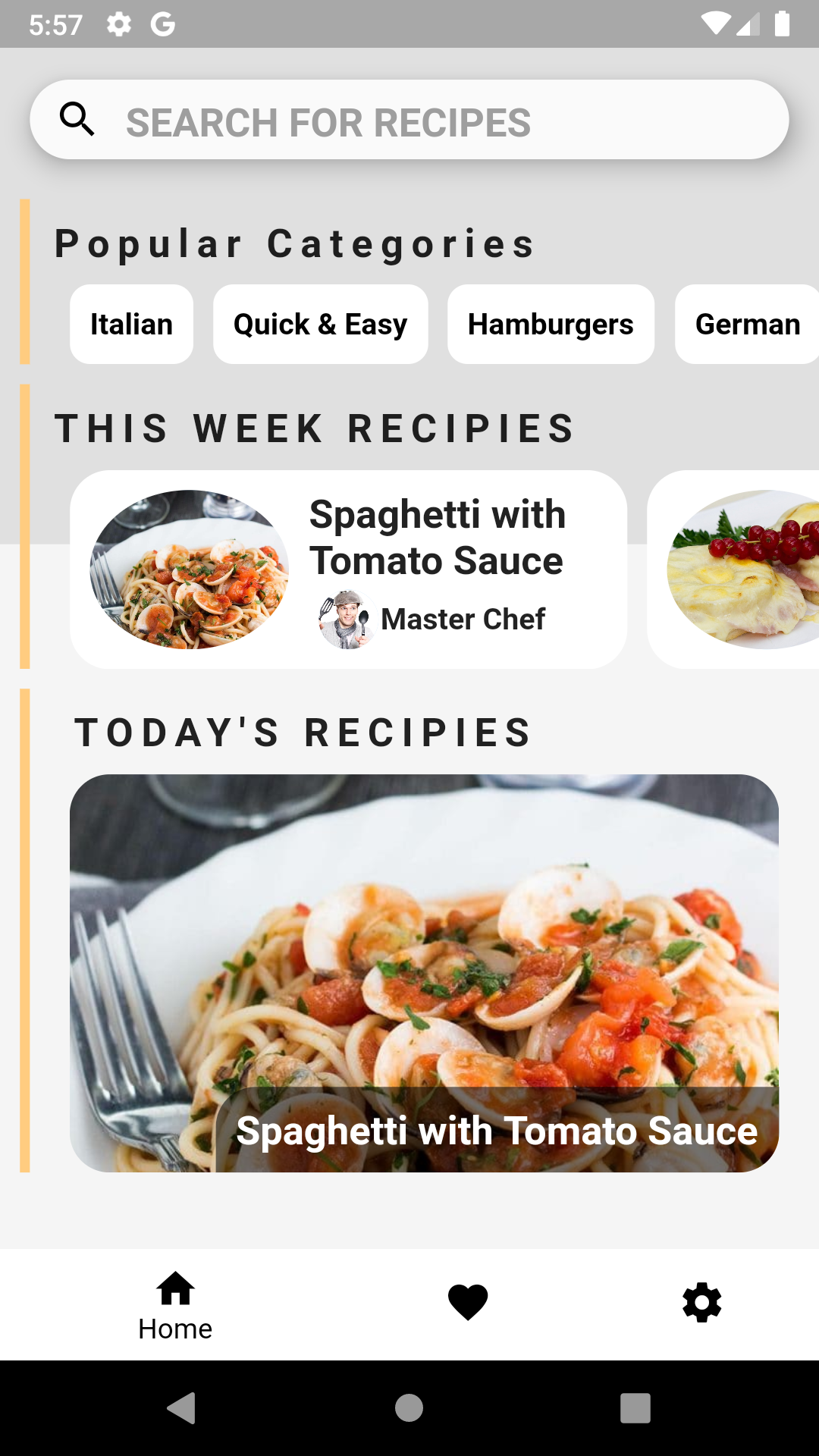 Recipes UI